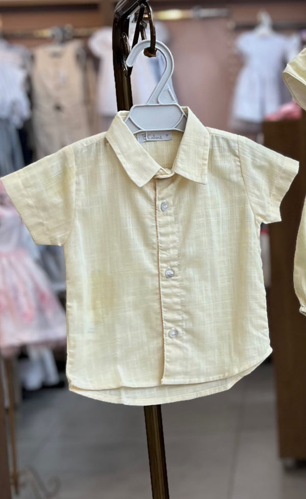 CAMISA SOCIAL MANGA CURTA CLASSICA BÁSICA MENINO BARBARA KIDS