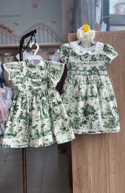 VESTIDO MANGA CURTA BABADO RENDA CASINHA DE ABELHA CENA FRANCESA MENINA BARBARA KIDS