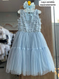 VESTIDO REGATA TULE ZÍPER MENINA PETIT CHERIE - AZUL