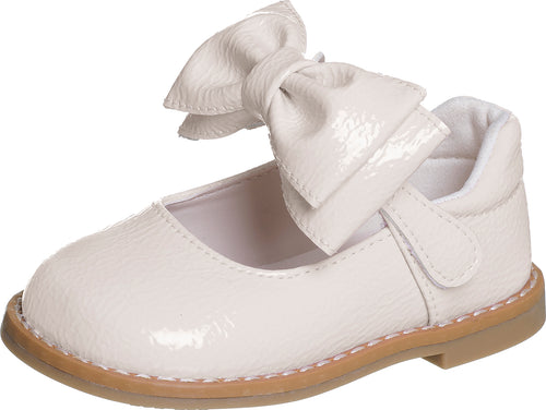 SAPATO SAPATILHA ALÇA VELCRO VERNIZ LAÇO DUPLO COSTURA EXTERNA MENINA XUA XUA - OFF