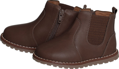 BOTA BOTINA ZÍPER ELÁSTICO COWBOY MENINO XUÁ XUÁ - MARROM