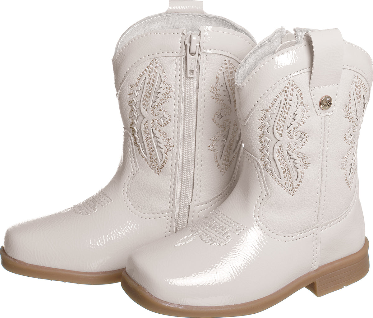 BOTA TEXANA ZÍPER BORDADO BOIADEIRA COWGIRL MENINA XUÁ XUÁ - OFF