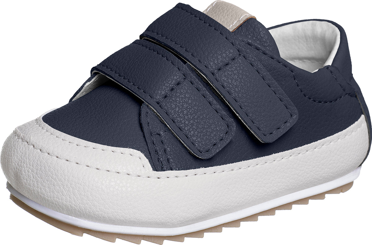 SAPATO MOCASSIM VELCRO DUPLO BÁSICO LISO MENINO XUÁ XUÁ - MARINHO/OFF