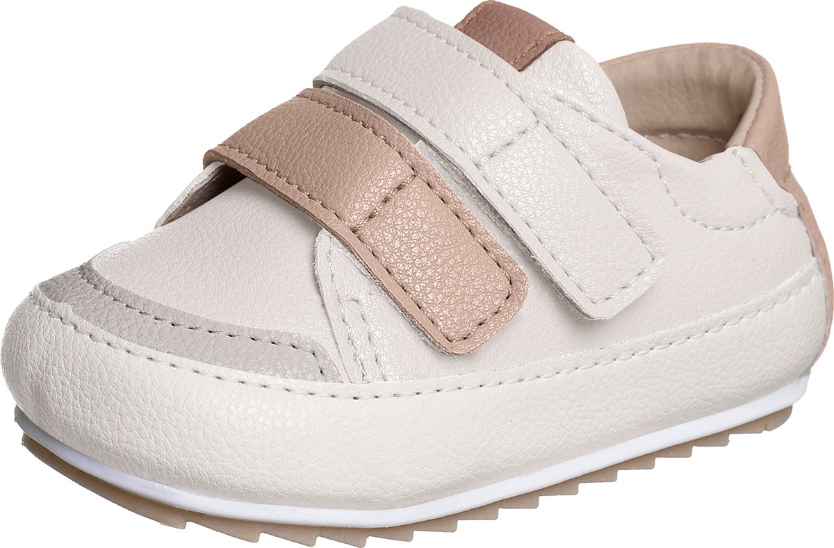 SAPATO MOCASSIM VELCRO DUPLO BÁSICO LISO MENINO XUÁ XUÁ - OFF/BEGE