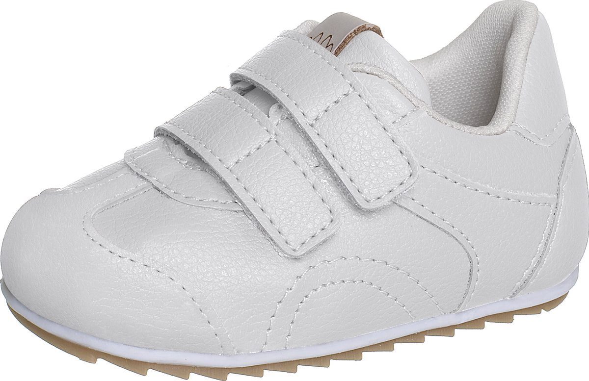 TÊNIS VELCRO DUPLO CAMADAS BATIZADO MENINO XUÁ XUÁ - BRANCO