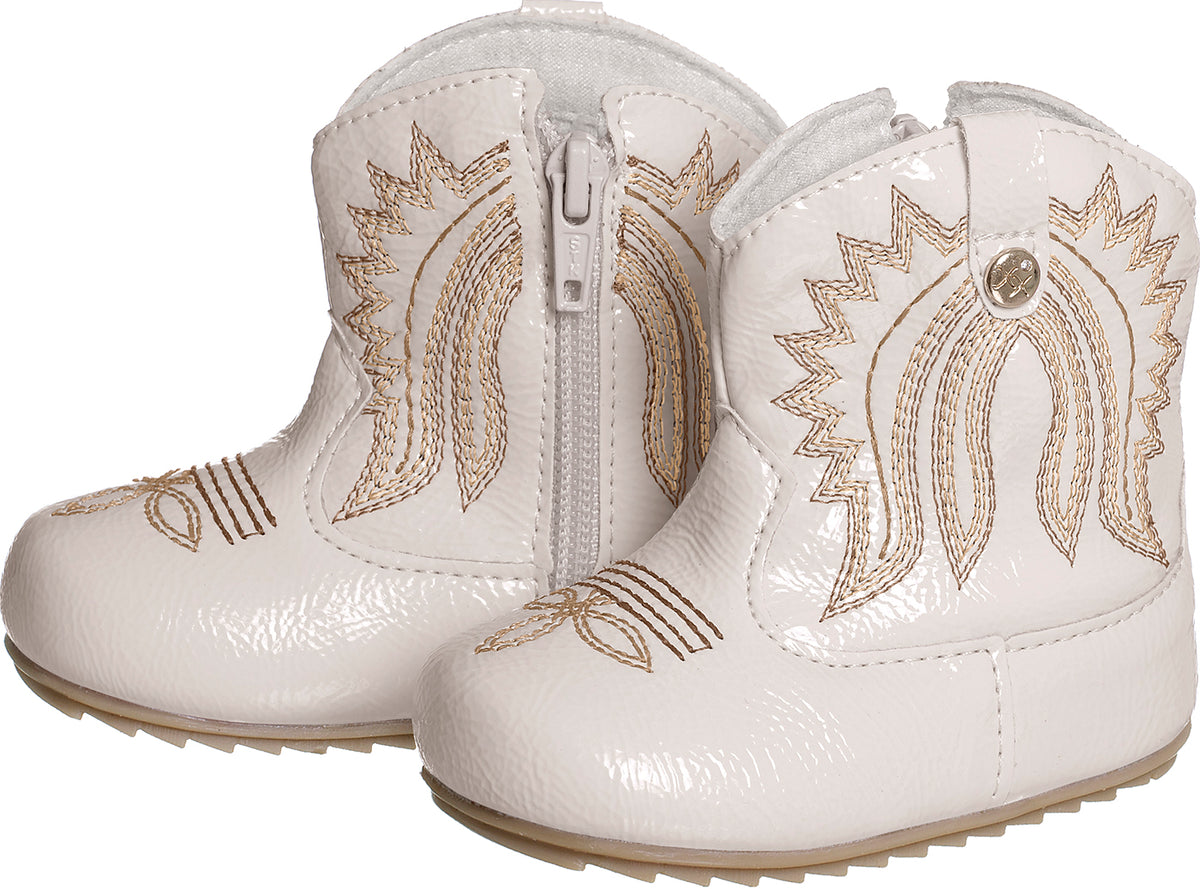 BOTA TEXANA BORDADO BOIADEIRA COWGIRL ZÍPER MENINA XUÁ XUÁ - OFF
