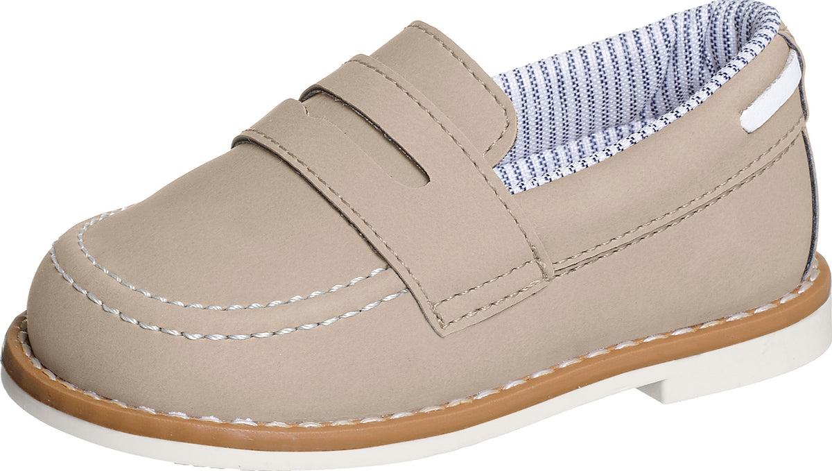 SAPATO MOCASSIM COSTURA EXTERNA MENINO XUA XUA - AREIA