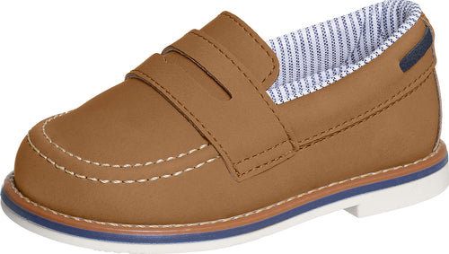SAPATO MOCASSIM COSTURA EXTERNA MENINO XUA XUA - MARROM