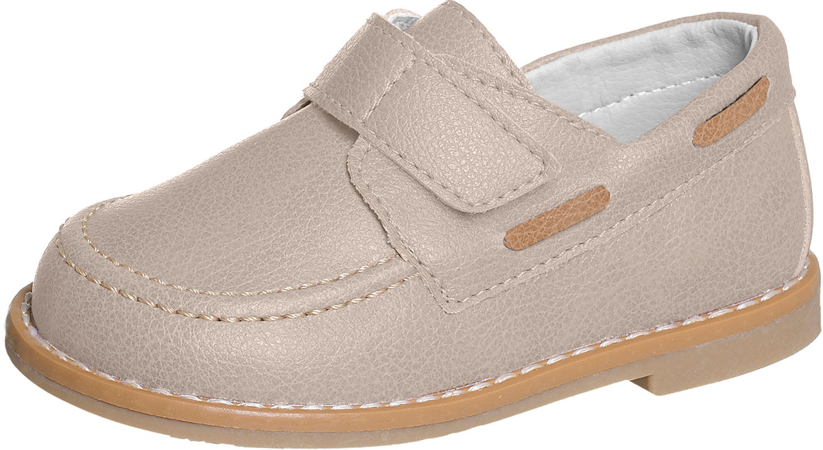 SAPATO MOCASSIM VELCRO COSTURA EXTERNA MENINO XUA XUA - AREIA
