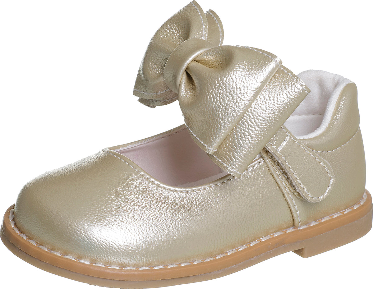 SAPATO VELCRO DUPLO LAÇO MENINA XUÁ XUÁ - DOURADO