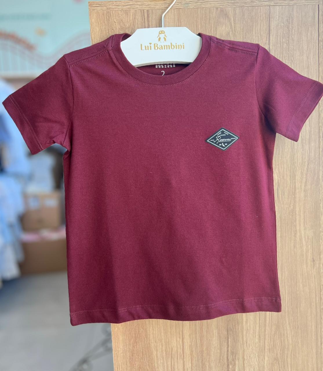 CAMISETA MANGA CURTA PATCH HAND MADE GOODS PICA PAU MENINO RESERVA MINI - VINHO