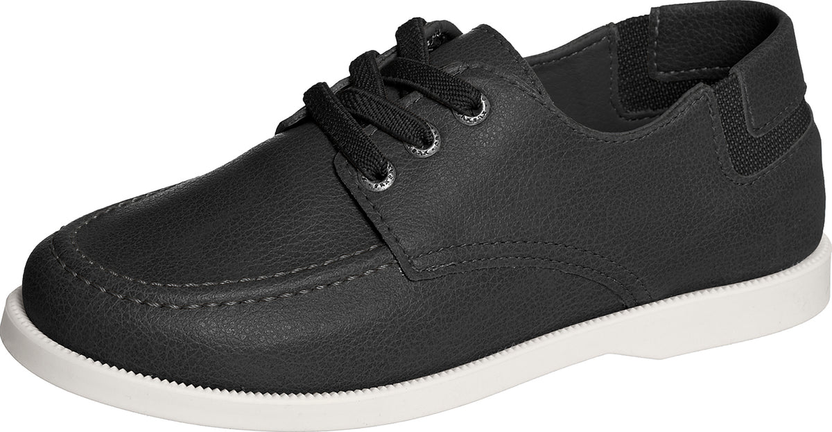 SAPATO MOCASSIM CADARÇO LISO BÁSICO MENINO XUA XUA - PRETO
