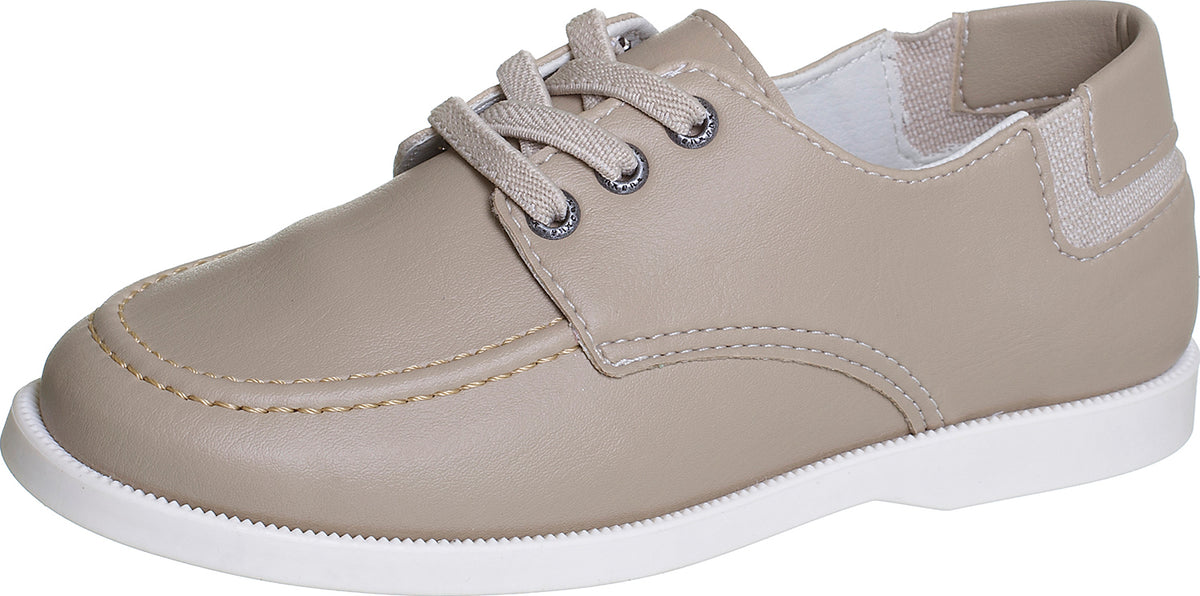 SAPATO MOCASSIM CADARÇO LISO BÁSICO MENINO XUA XUA - BEGE