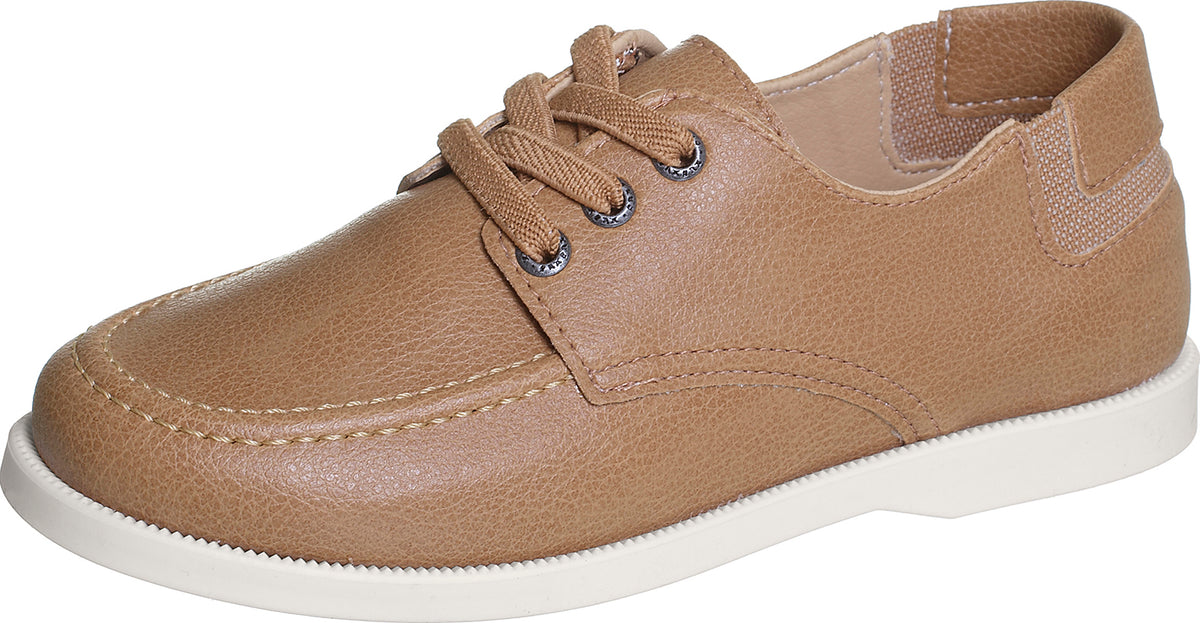 SAPATO MOCASSIM CADARÇO LISO BÁSICO MENINO XUA XUA - CARAMELO