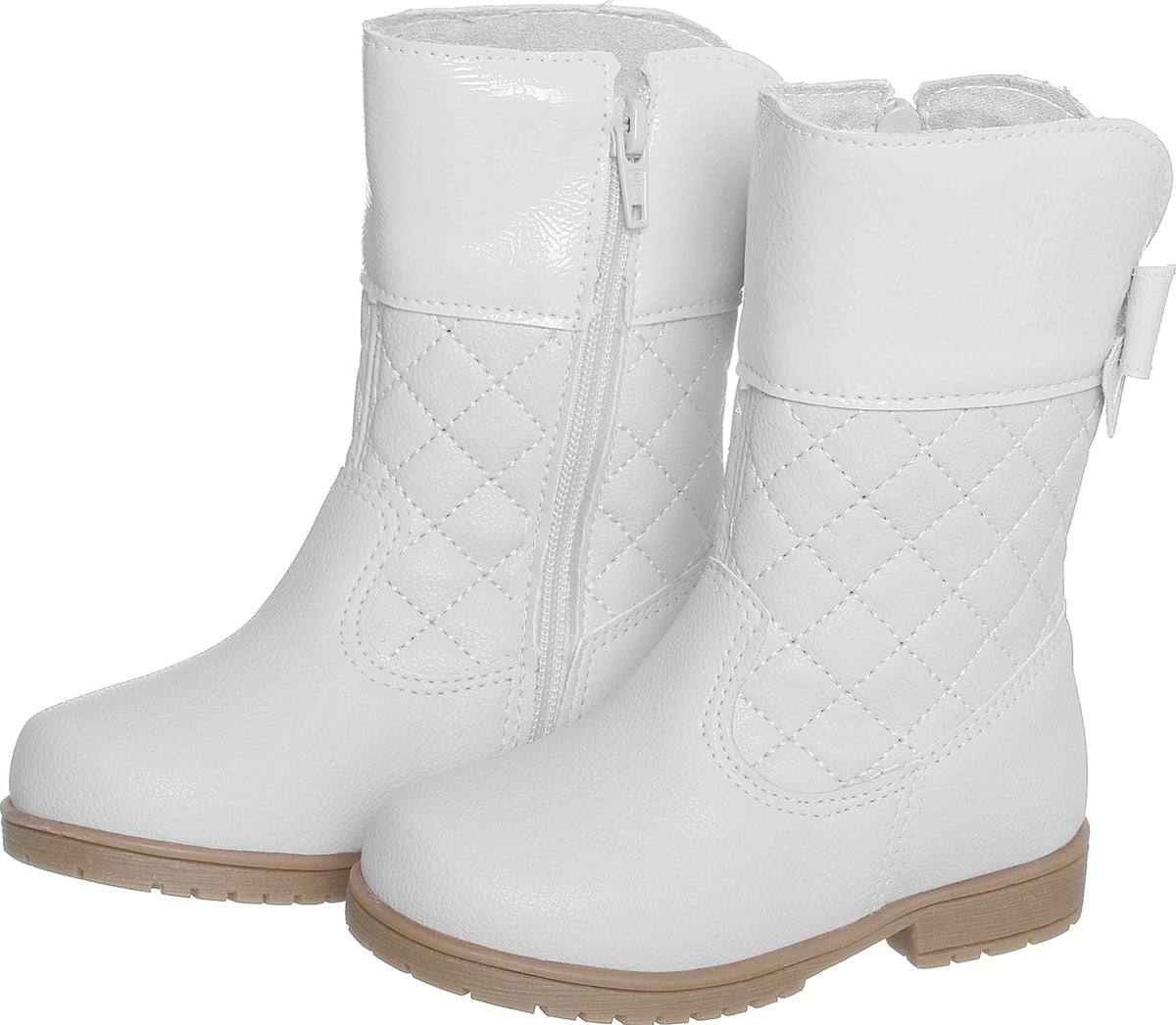 BOTA TEXANA ZÍPER BORDADO LAÇO BOIADEIRA COWGIRL MENINA XUÁ XUÁ - BRANCO