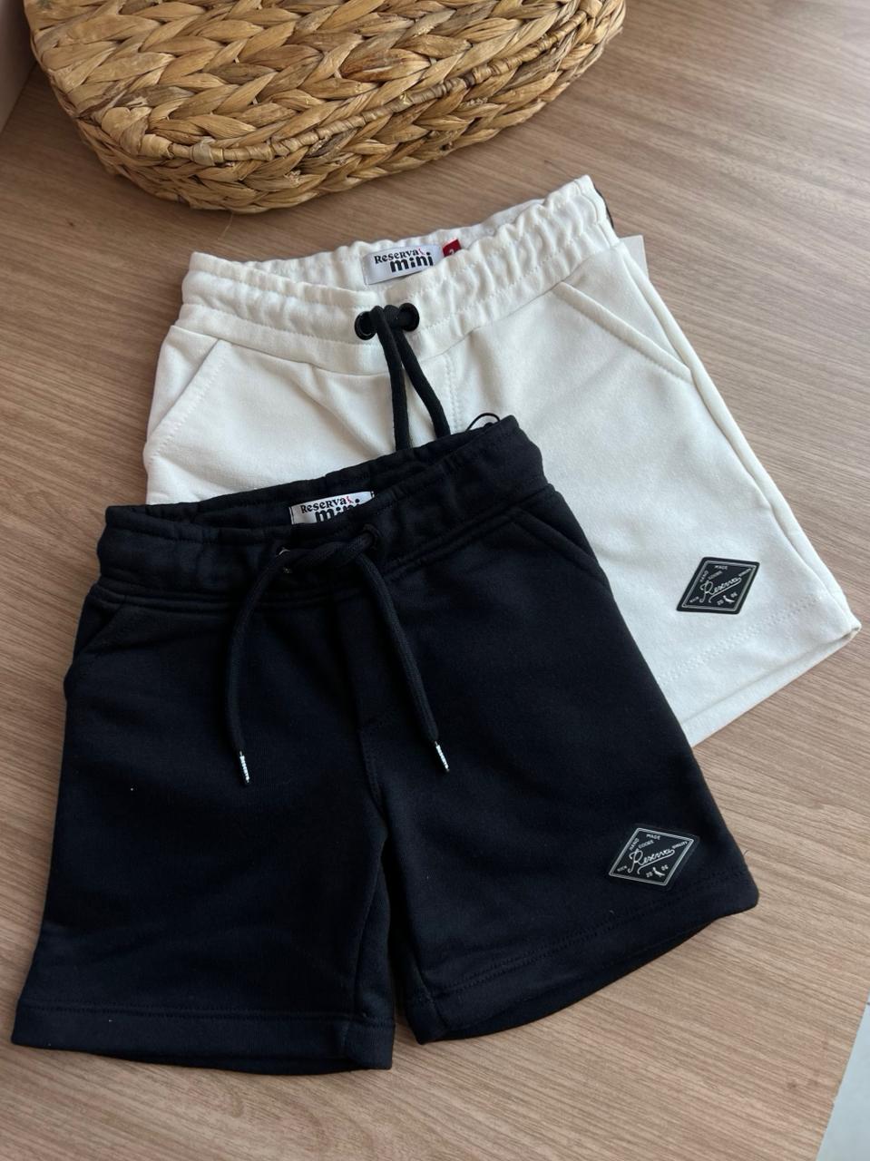 BERMUDA MENINO RESERVA COM CORDÃO E LOGO PATCH MENINO RESERVA