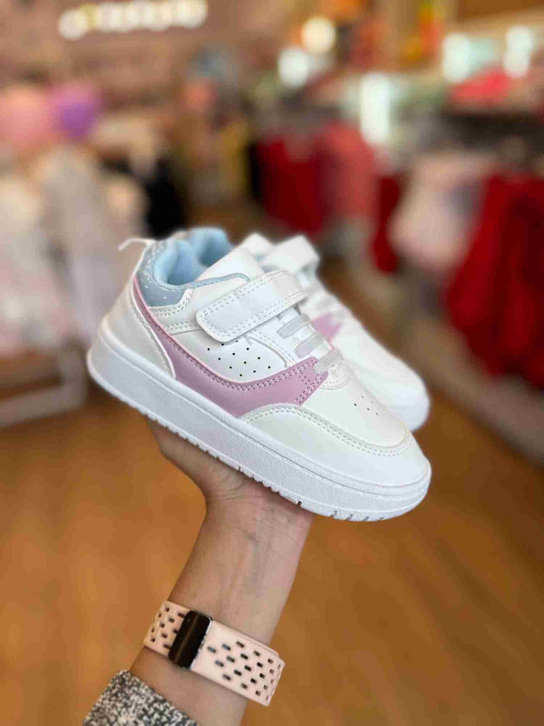 TENIS INFANTIL COM SOLA EXTERIOR VELCRO CADARÇO MENINA SUA CIA
