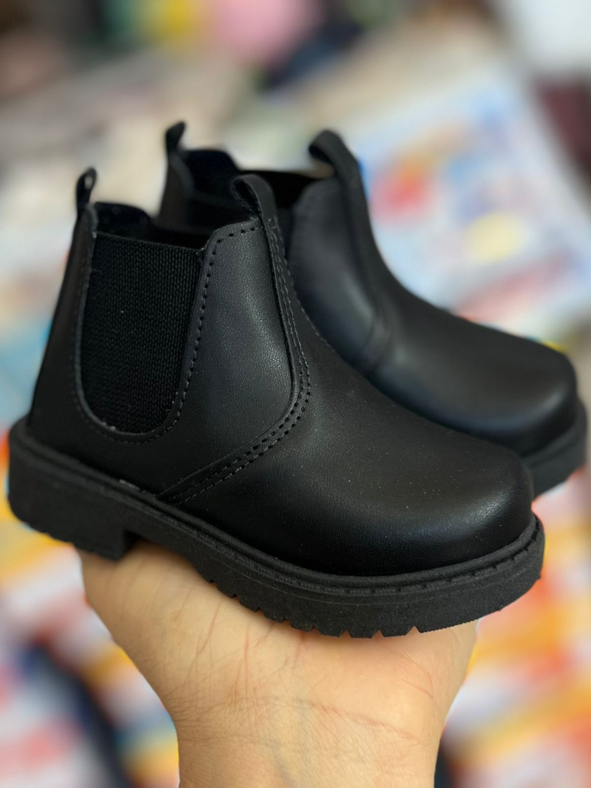 BOTA BOTINA CANO MÉDIO ELÁSTICO CALCE FÁCIL MENINO UNIPASSO - PRETO