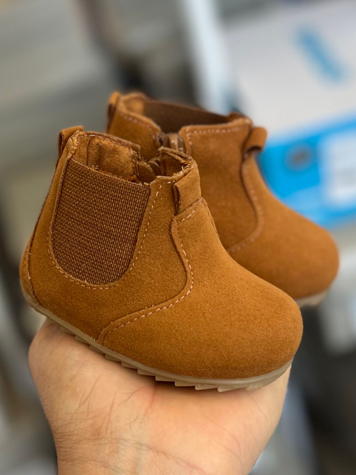 BOTA BOTINA ZÍPER ELÁSTICO COWBOY MENINO XUÁ XUÁ - MARROM CLARO