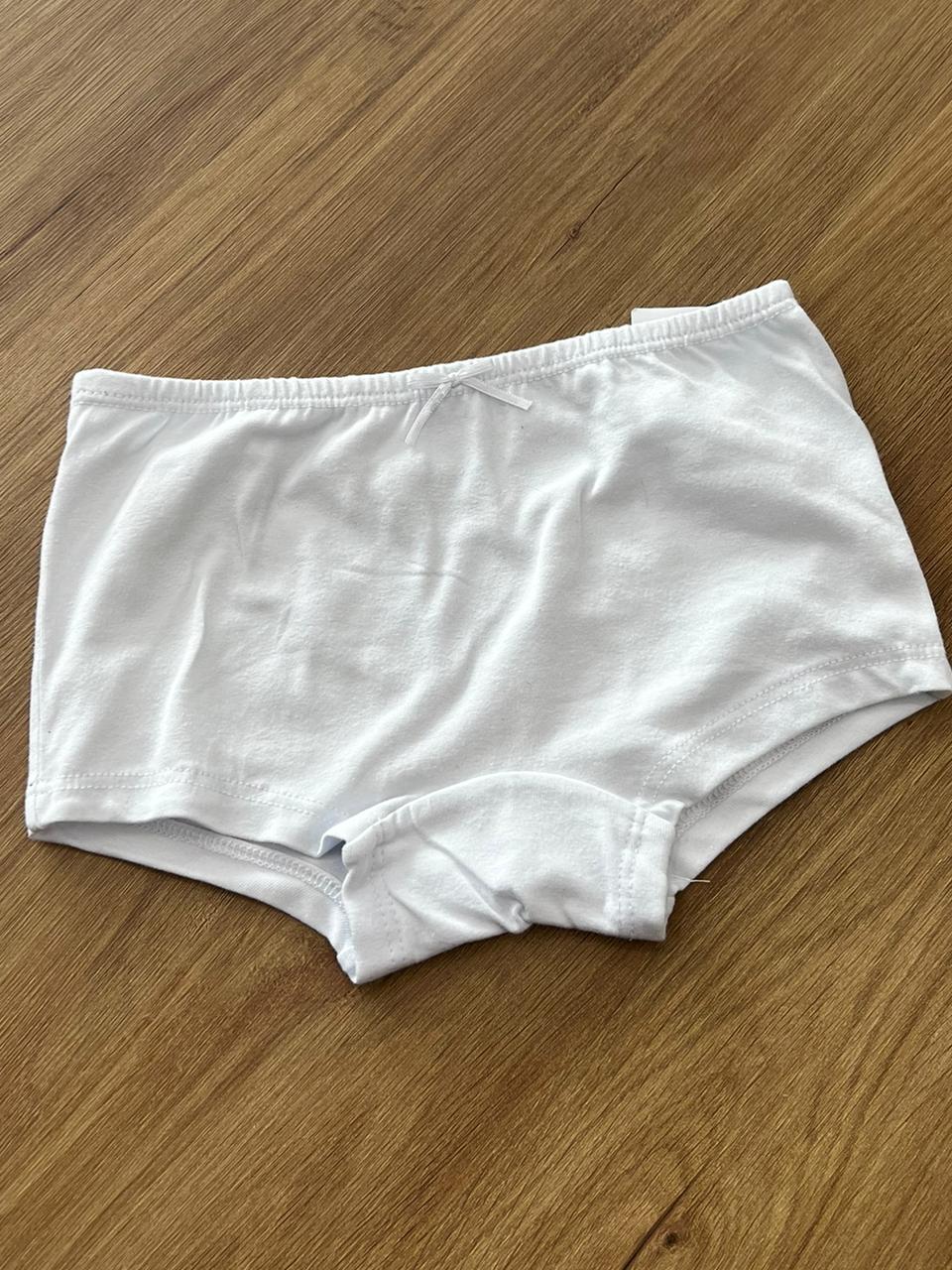CALCINHA ALGODÃO COM LAÇO BOX MENINA HAVE FUN - BRANCO