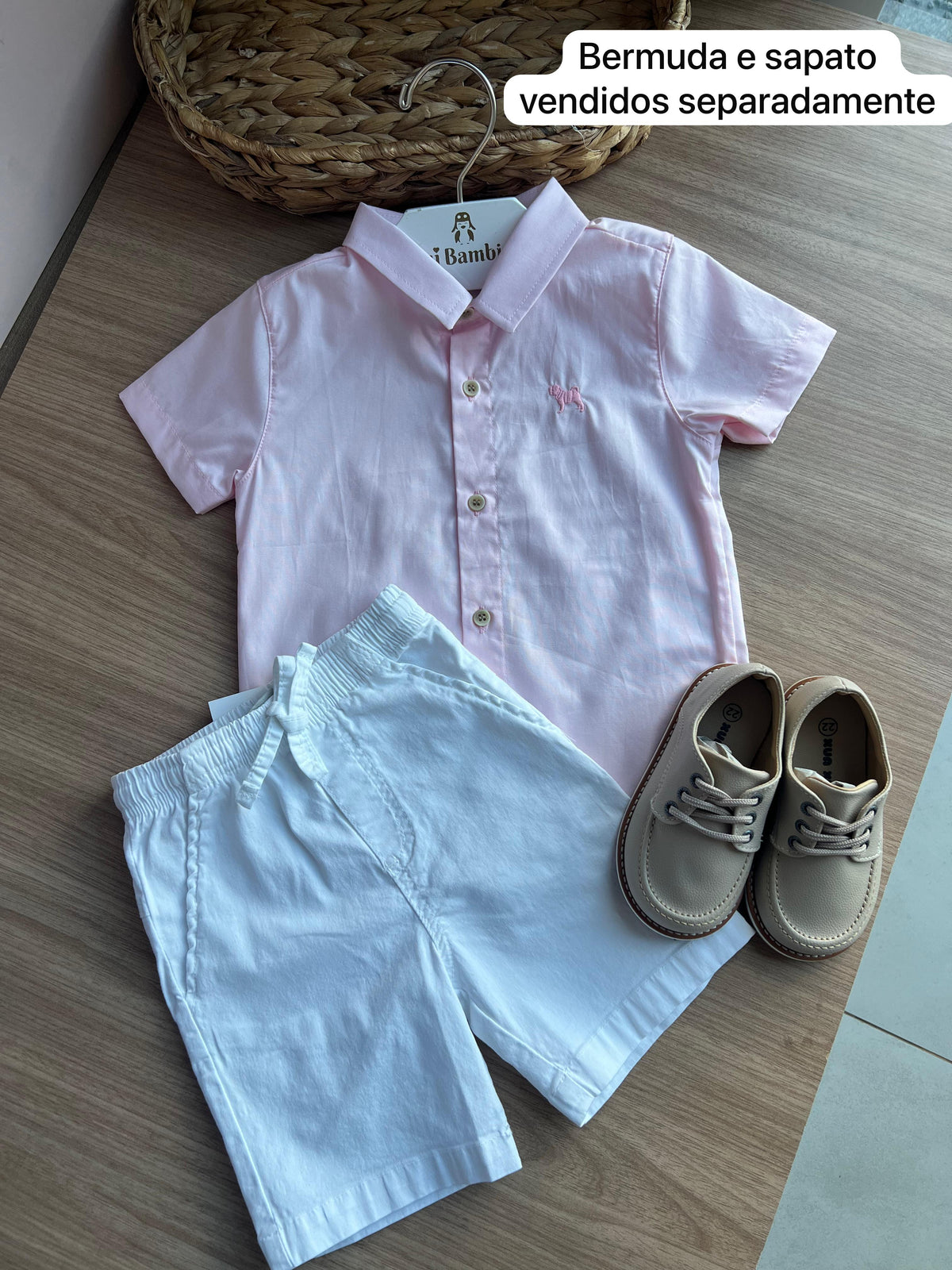 CAMISA MANGA CURTA EM TRICOLINE MENINO CHARPEY
