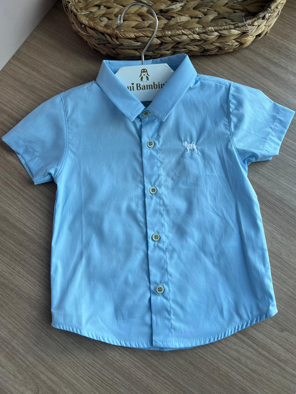 CAMISA MANGA CURTA EM TRICOLINE MENINO CHARPEY