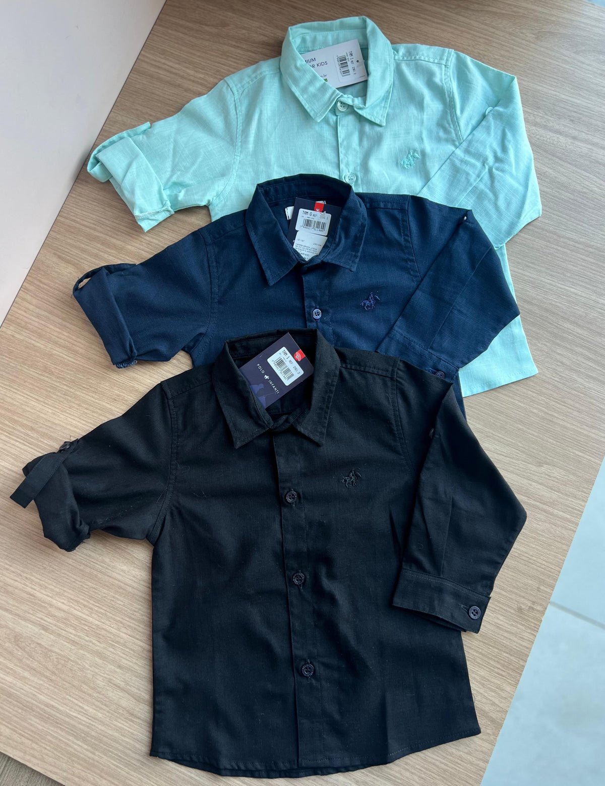 CAMISA MANGA LONGA SPLITZ COLOR BOTÕES MINIMALISTA MENINO POLO INFANTI