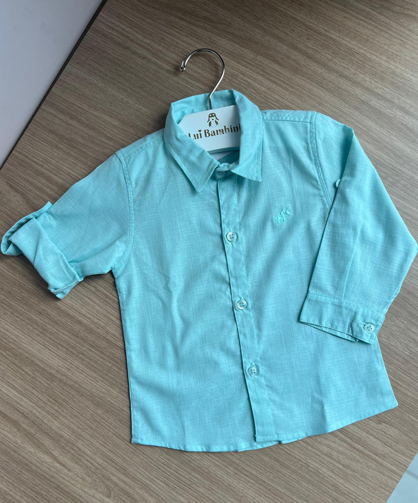 CAMISA MANGA LONGA SPLITZ COLOR BOTÕES MINIMALISTA MENINO POLO INFANTI