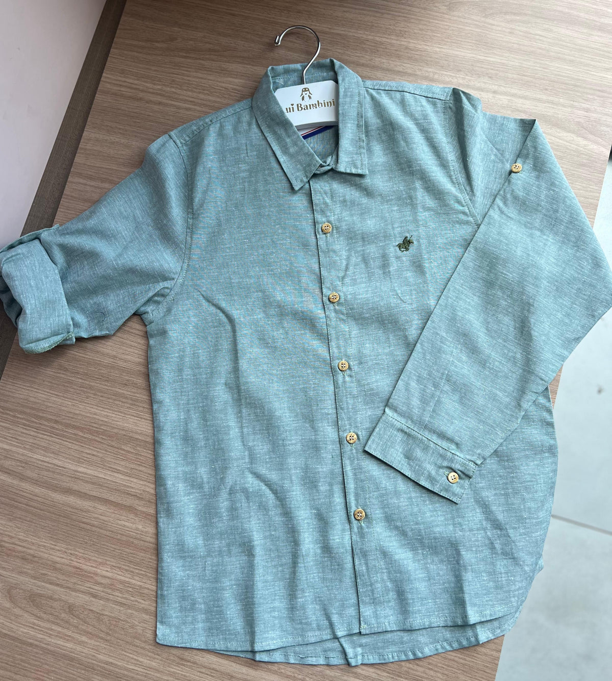 CAMISA MANGA LONGA PIENZA MINIMALISTA BOTÕES MENINO POLO INFANTI
