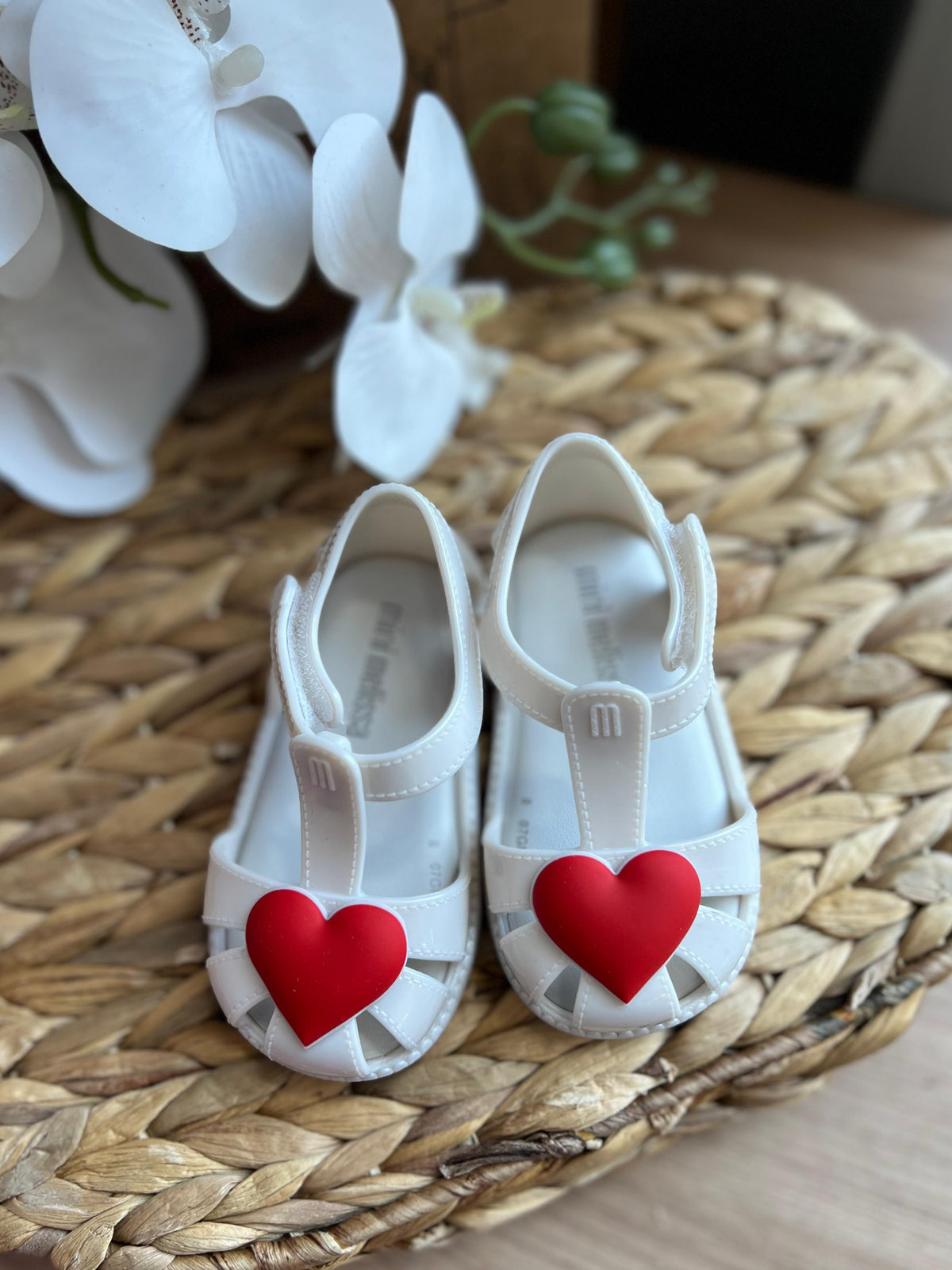 SANDÁLIA FECHO VELCRO HIP HEART BALLERINA CORAÇÃO MENINA MINI MELISSA