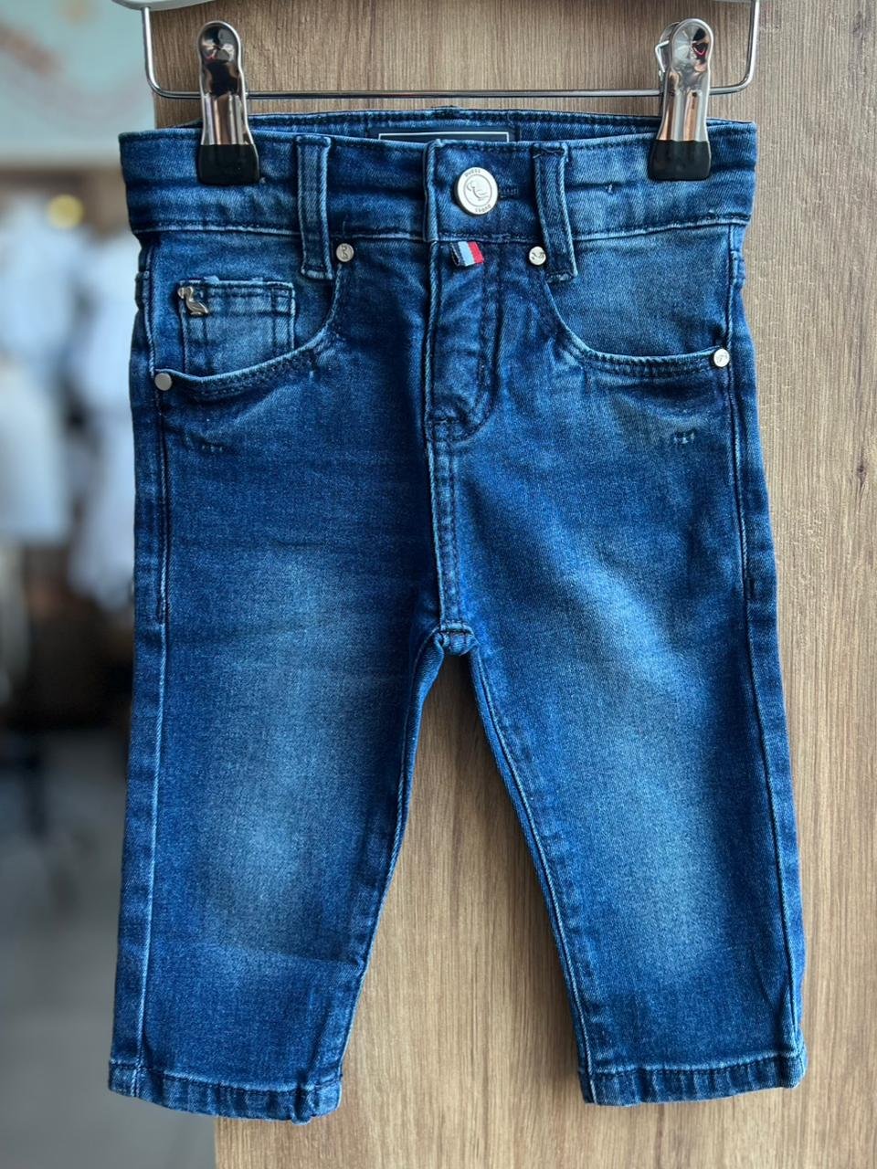 CALÇA JEANS FECHAMENTO INTERNO E BOLSOS MENINO DUDES - JEANS