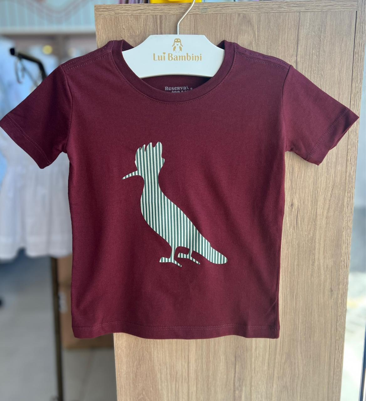 CAMISETA MANGA CURTA PICA PAU LISTRADO NOIR MENINO RESERVA MINI - VINHO