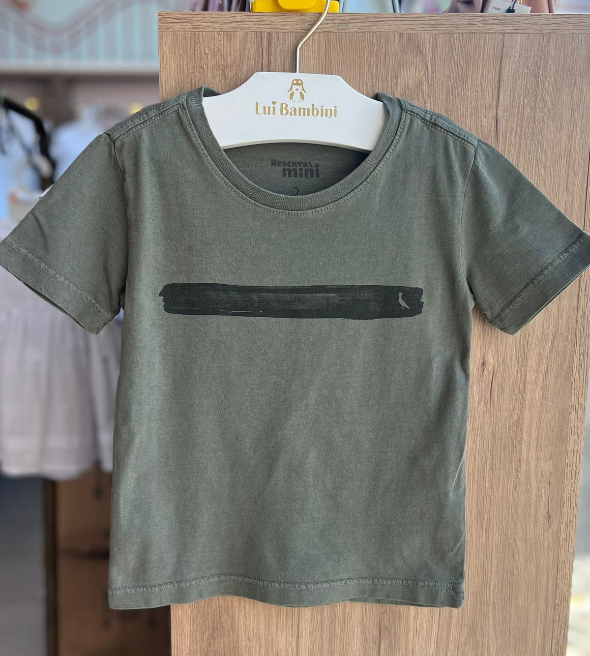 CAMISETA MANGA CURTA LISTRA PICA PAU SURTON MENINO RESERVA MINI - VERDE MUSGO