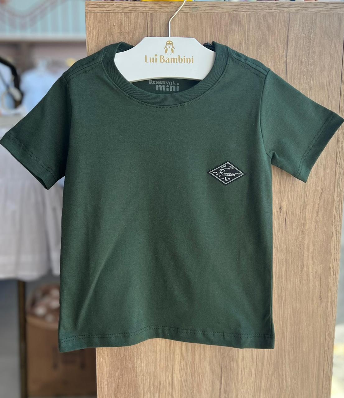 CAMISETA MANGA CURTA PATCH HAND MADE GOODS PICA PAU MENINO RESERVA MINI - VERDE