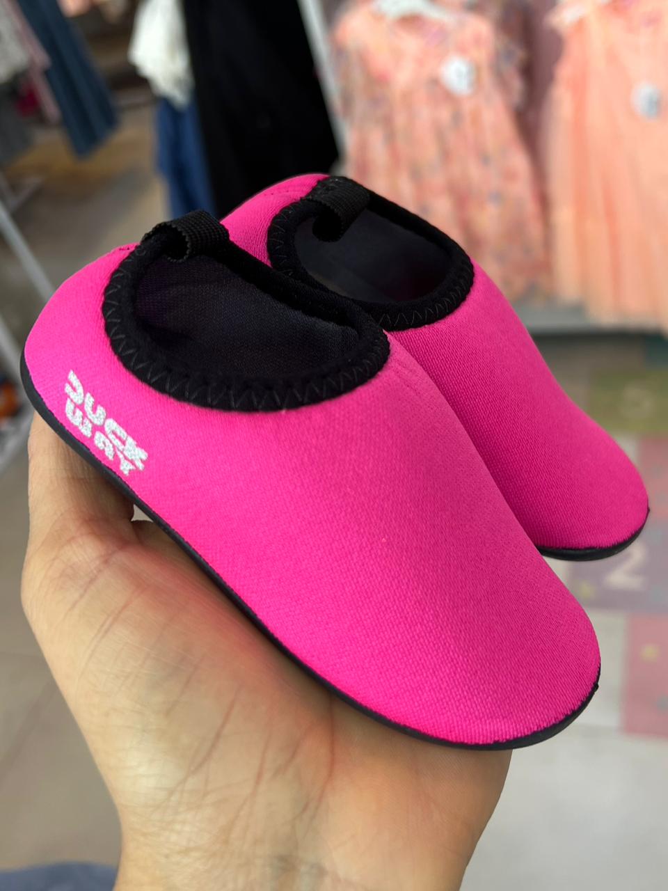 SAPATILHA MEIA CALCE FÁCIL UNISOLA BÁSICO MENINA DUCK WAY - PINK