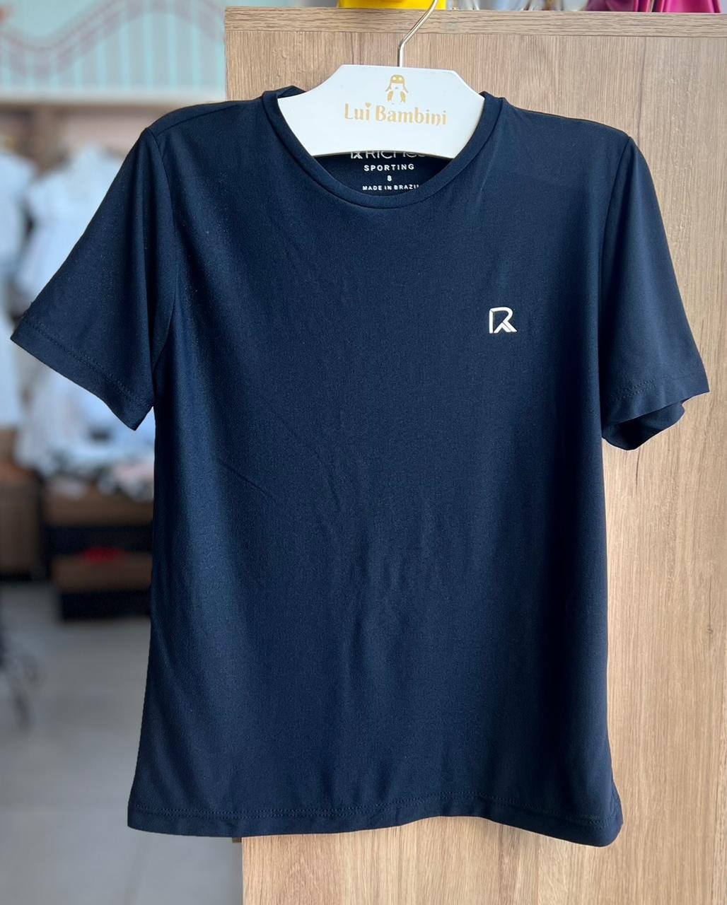 CAMISETA MANGA CURTA SPORTING DRY FIT MINIMALISTA R MENINO RICHES - PRETO