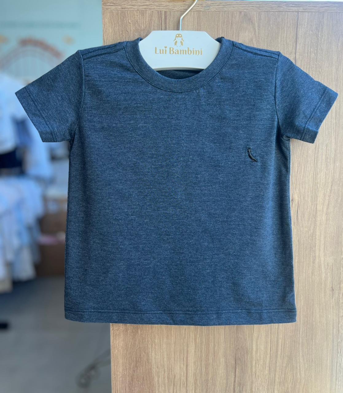 CAMISETA MANGA CURTA PARIS MINIMALISTA PICA PAU BORDADO MENINO RESERVA MINI - MARINHO