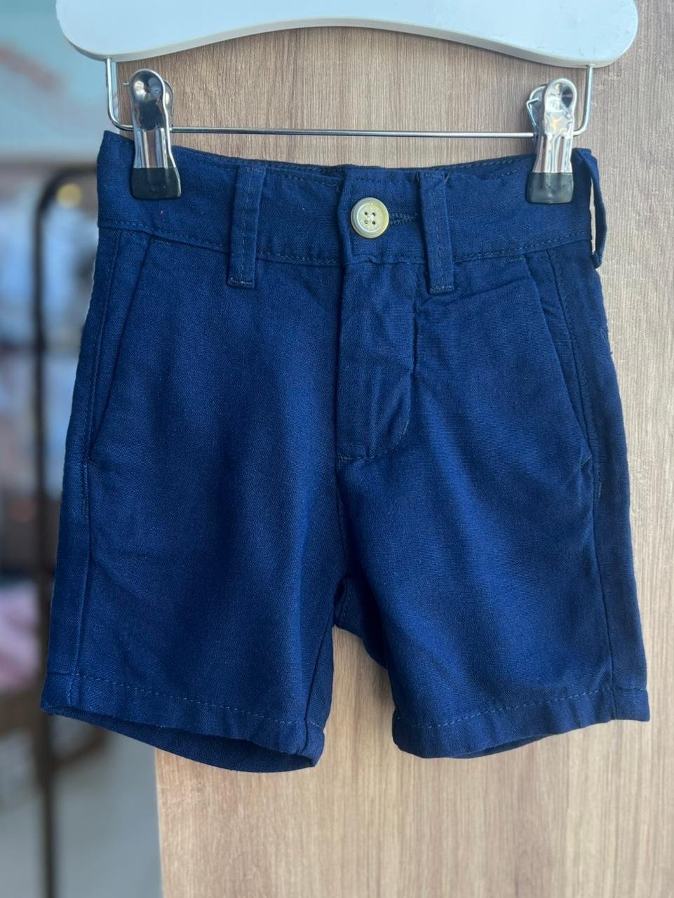 BERMUDA BOLSO FACA SLIM LINHO MENINO KING&JOE MENINO - MARINHO