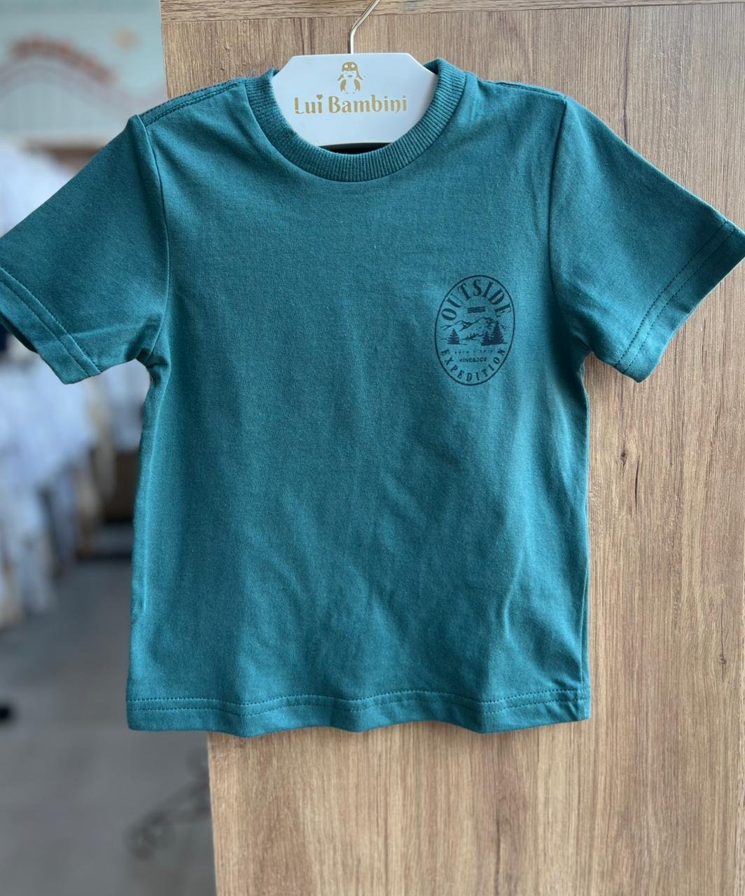 CAMISETA MANGA CURTA OUTSIDE EXPEDITION MENINO KING&JOE - VERDE