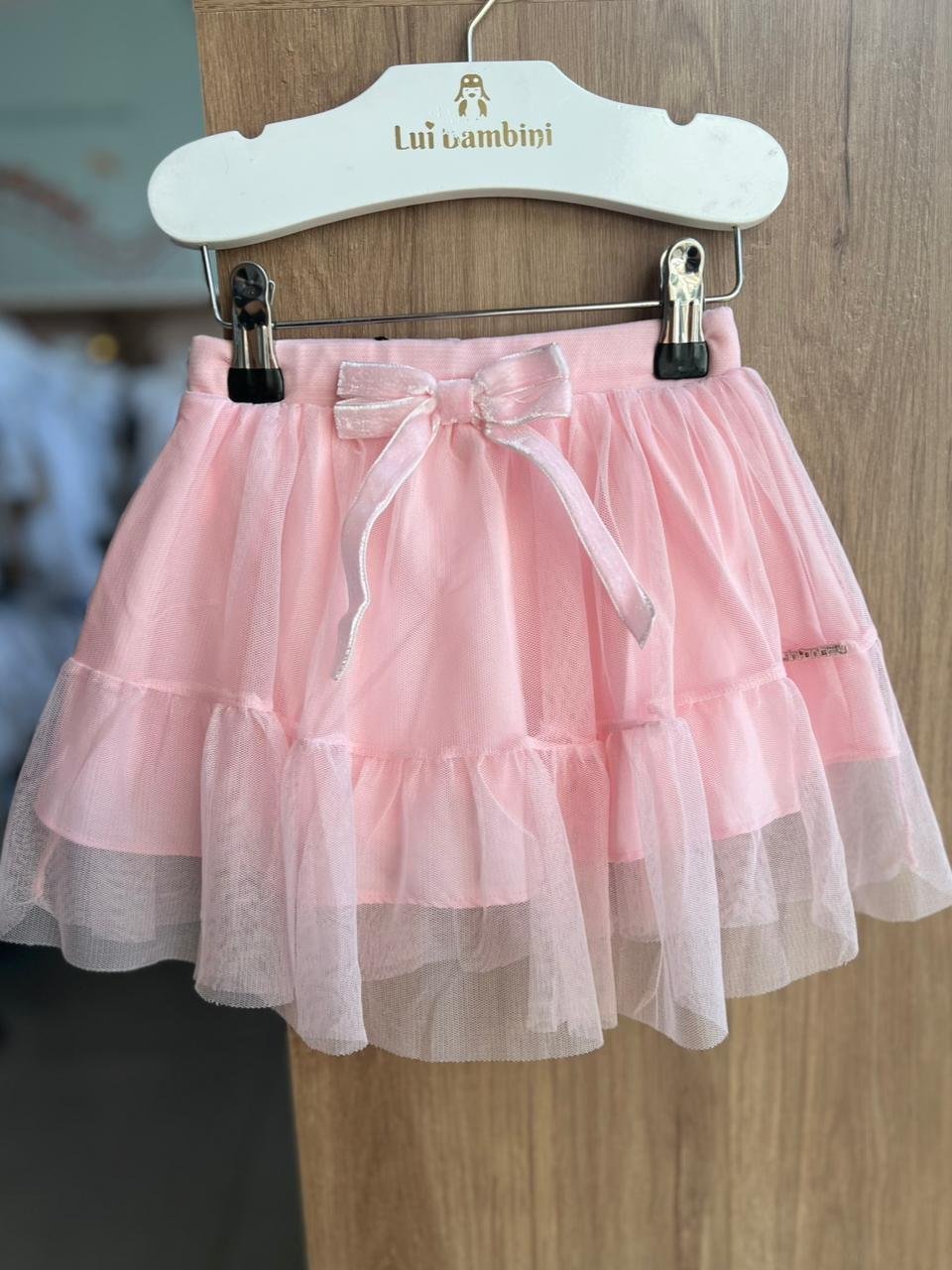 SAIA TULE LAÇO AVELUDADO MENINA INFANTI - ROSA