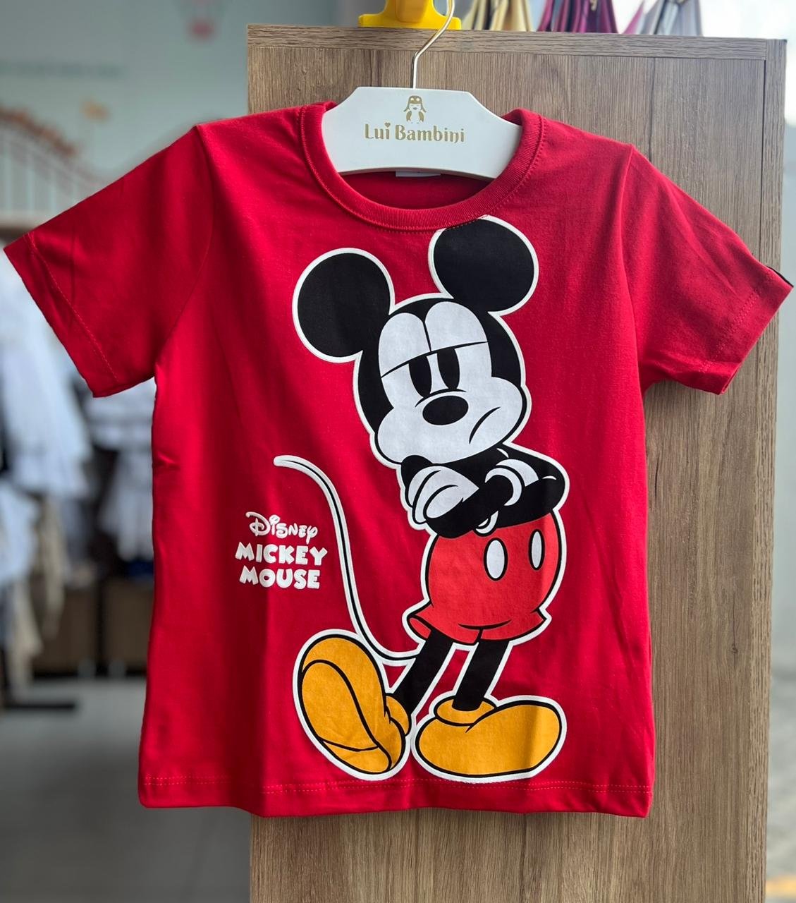 CAMISETA MANGA CURTA MICKEY MOUSE MENINO FAKINI - VERMELHO