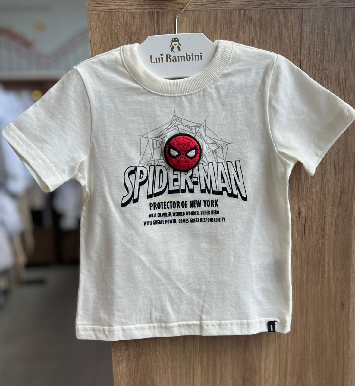 CAMISETA MANGA CURTA SPIDER MAN HOMEM ARANHA HEROI NEW YORK MENINO BIMBI - OFF