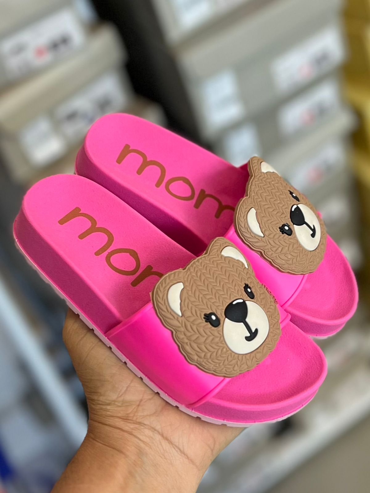 SANDÁLIA SLIDE JOSI URSO EMBORRACHADO MENINA MOMI - PINK