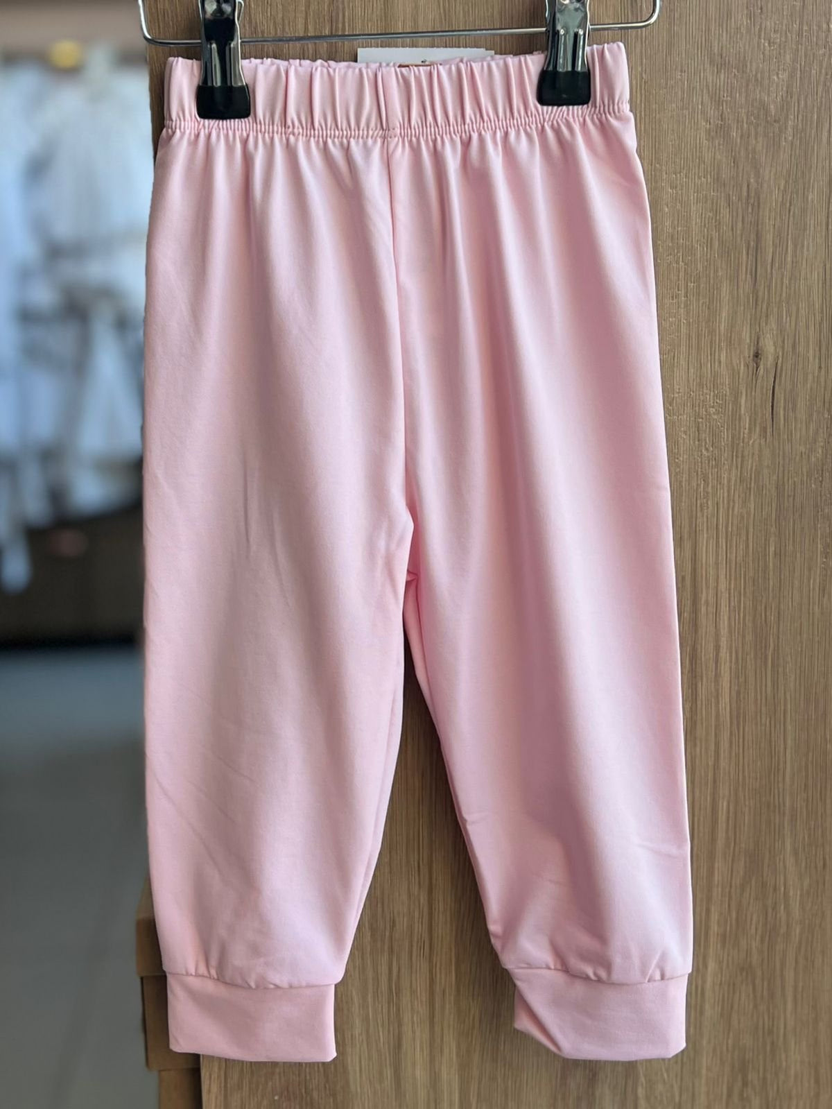 CALÇA LISA BÁSICA TERMICA ELÁSTICO CÓS UV50+ MENINA UP BABY - ROSA CLARO