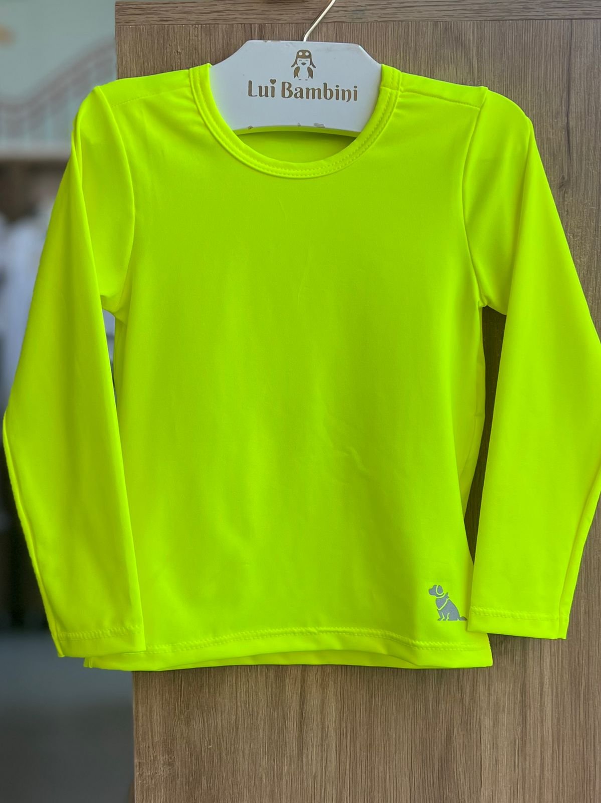 BLUSA MANGA LONGA LISA PROTEÇÃO UV50+ MENINO QUIMBY - AMARELO NEON
