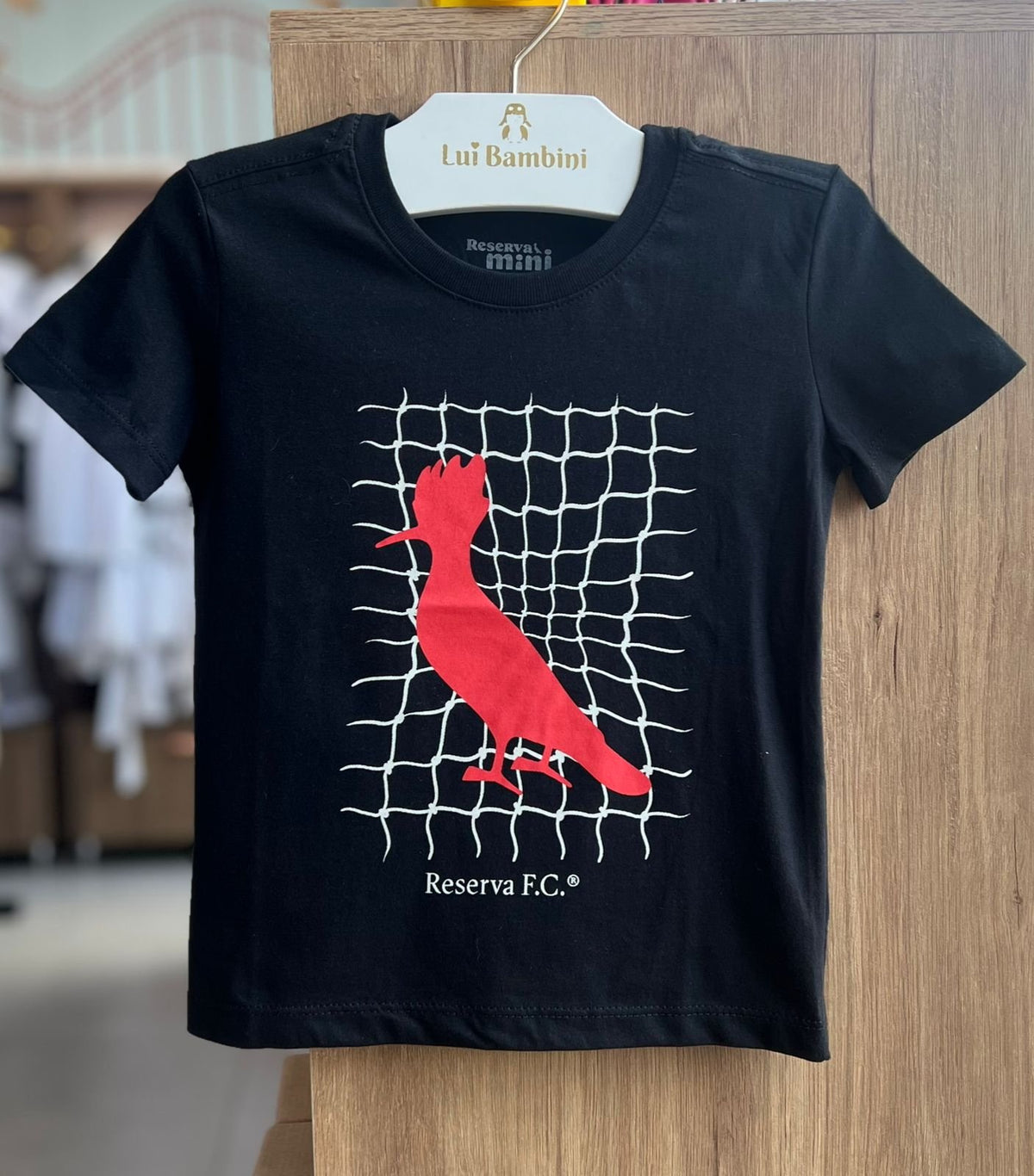 CAMISETA MANGA CURTA GOL REDE FUTEBOL SOCCER FC PICA PAU MENINO RESERVA MINI - PRETO