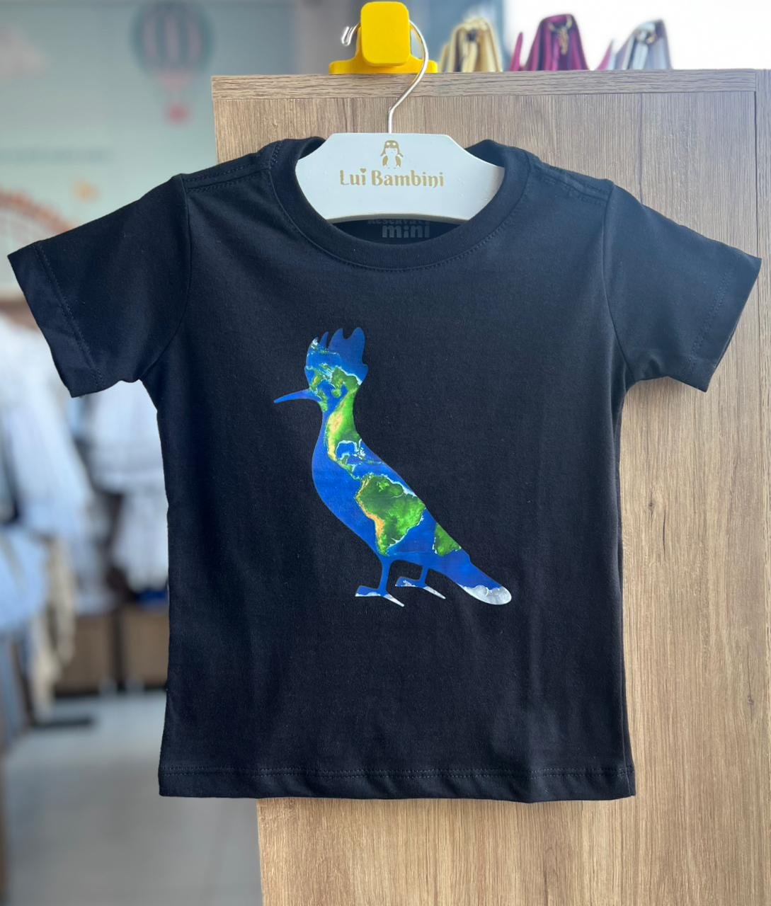 CAMISETA MANGA CURTA PLANETA TERRA PICA PAU MENINO RESERVA MINI - PRETO