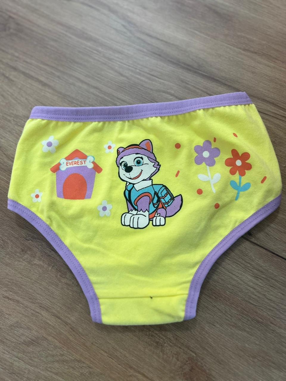 CALCINHA ALGODÃO CACHORRINHA FLOR CASINHA MENINA LUI BAMBINI - AMARELO
