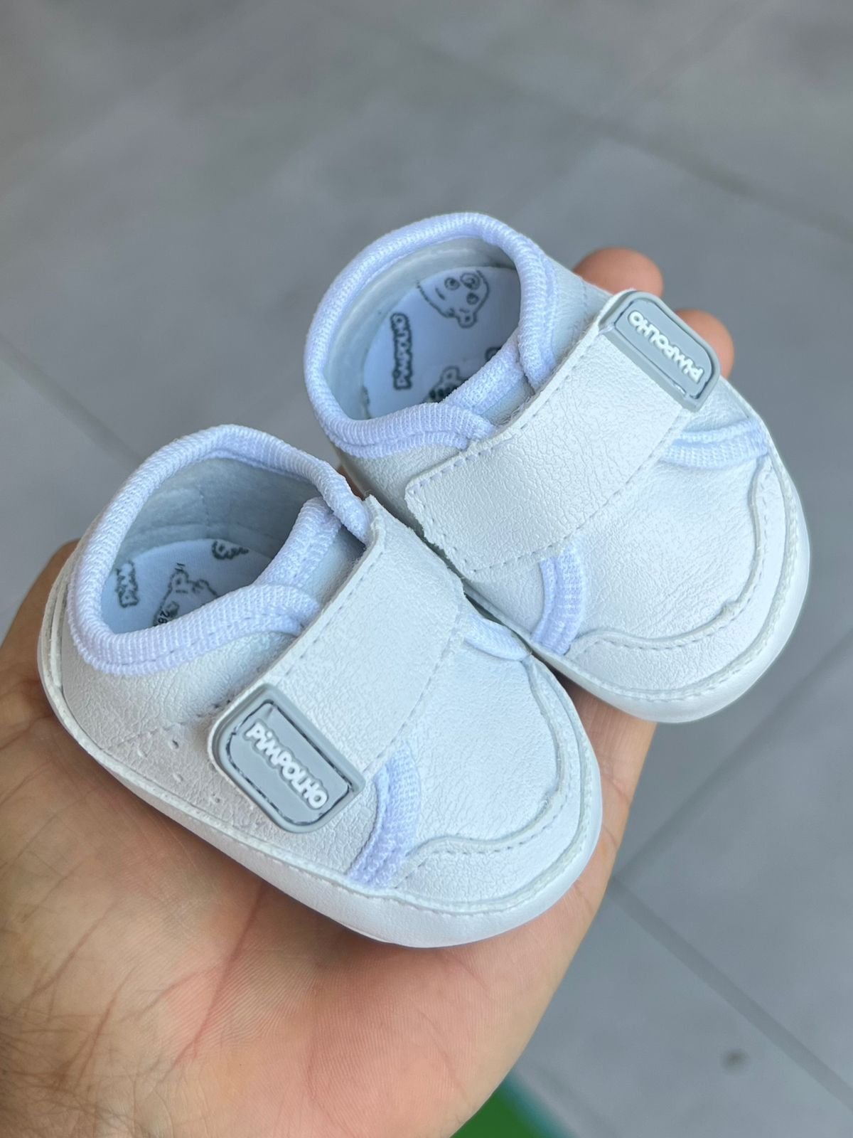 TENIS FECHO VELCRO BATIZADO MINI URBAN MENINO PIMPOLHO - BRANCO
