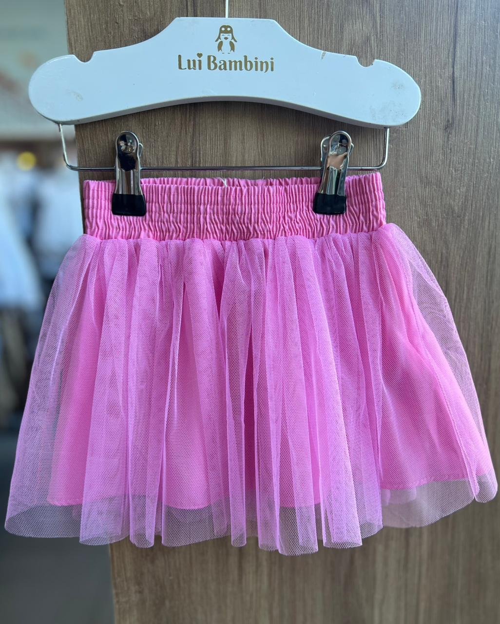 SAIA BÁSICA TULE LISA MENINA MON SUCRE - ROSA